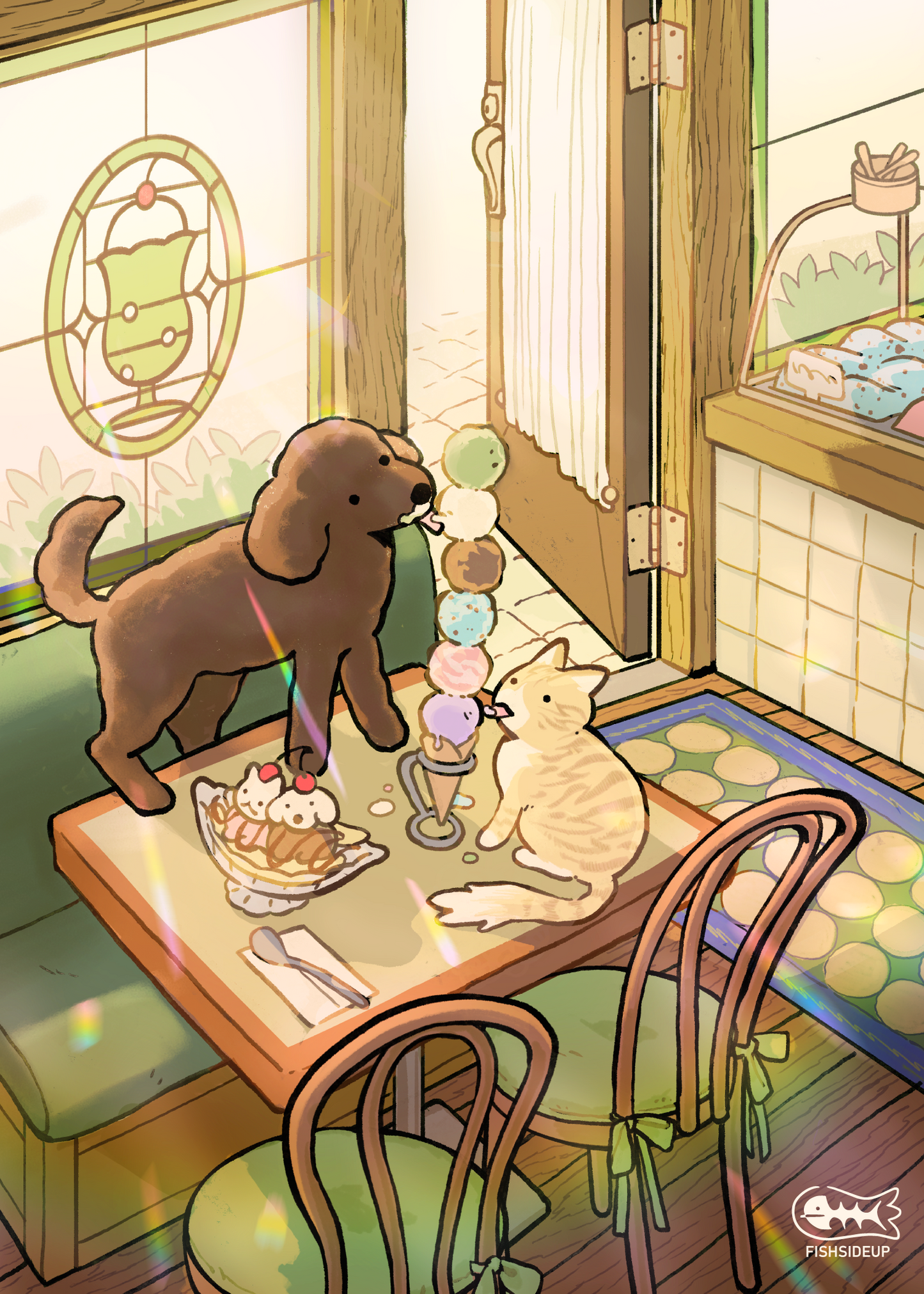 Gelato Date Postcard Print