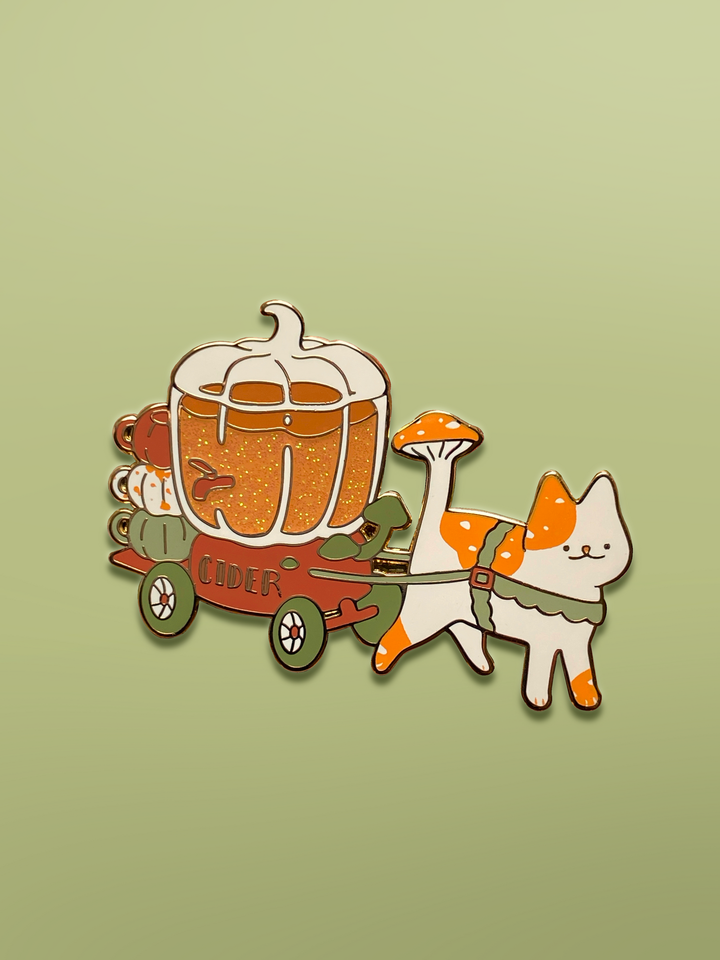 Cider Cart Enamel Pin