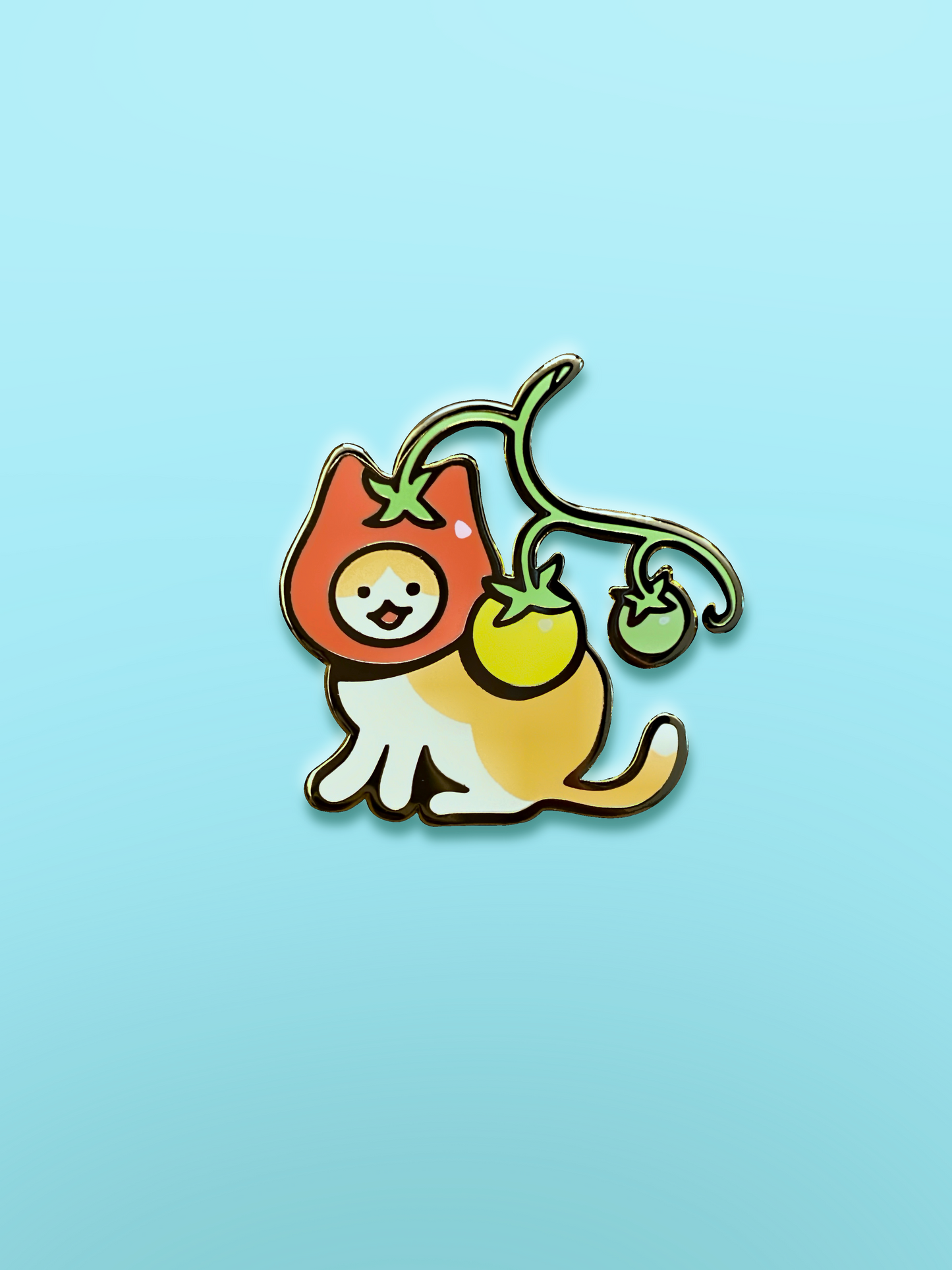 Tomato Cat Enamel Pin