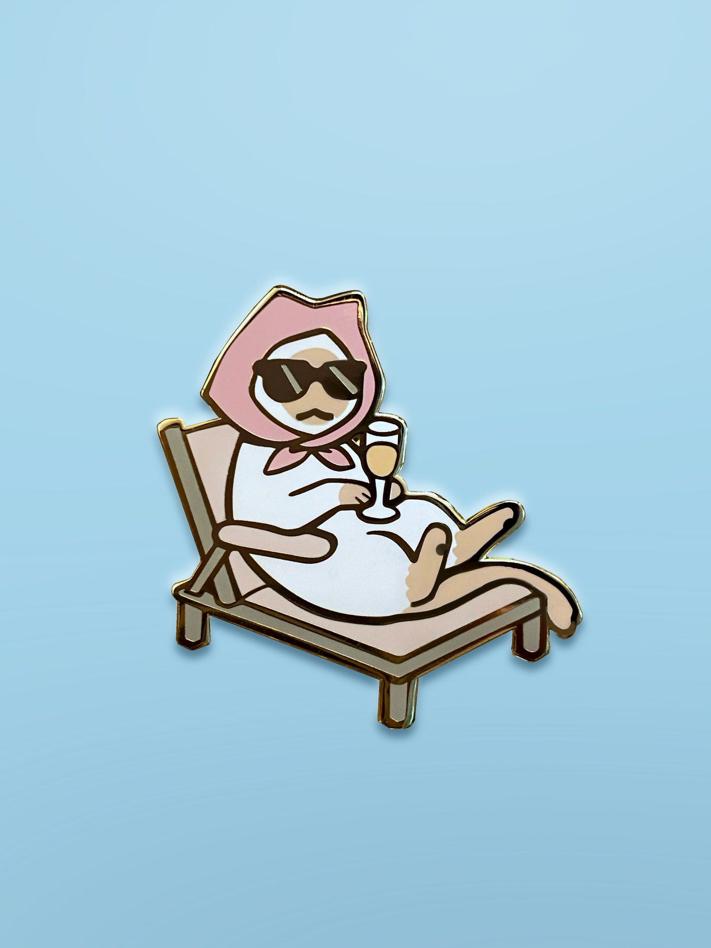 Relax Cat Enamel Pin