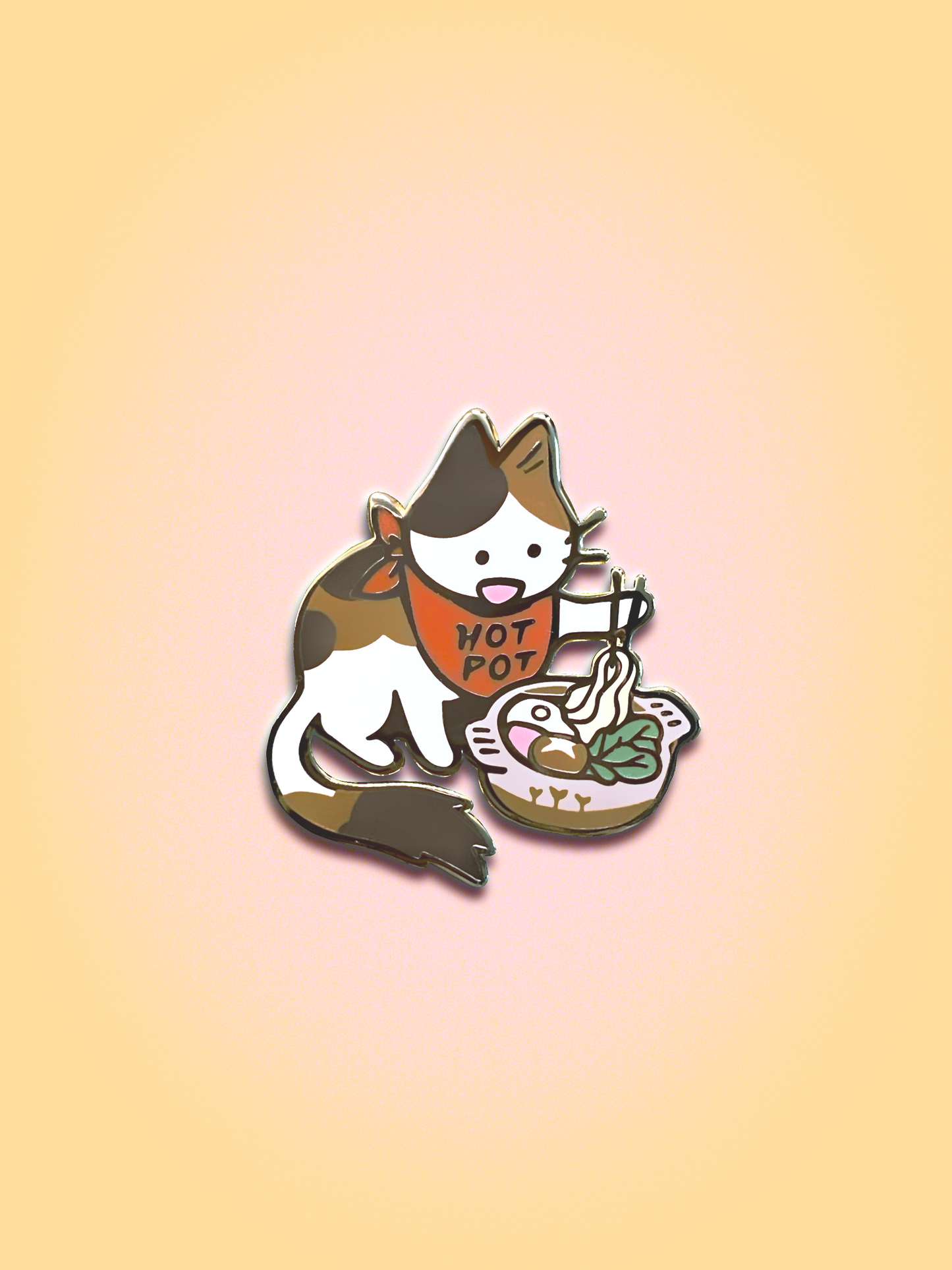 Hotpot Cat Enamel Pin