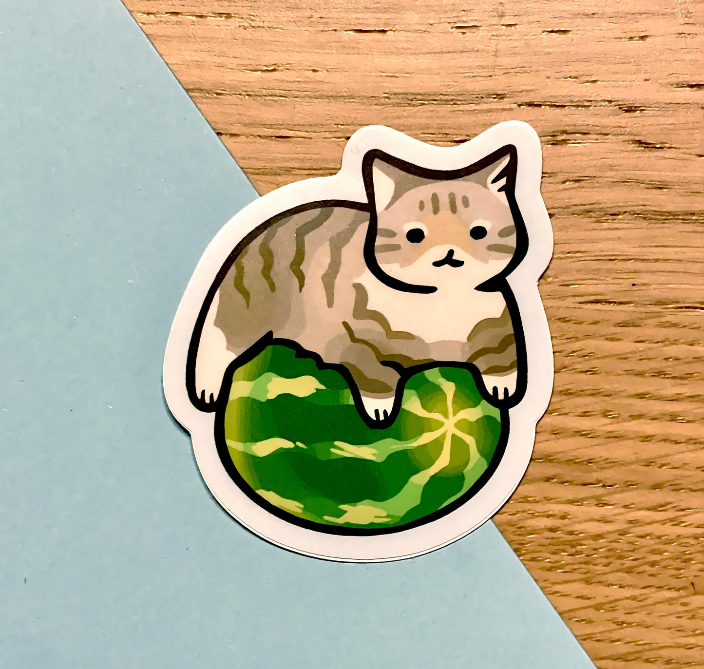 Watermelon Cat Sticker