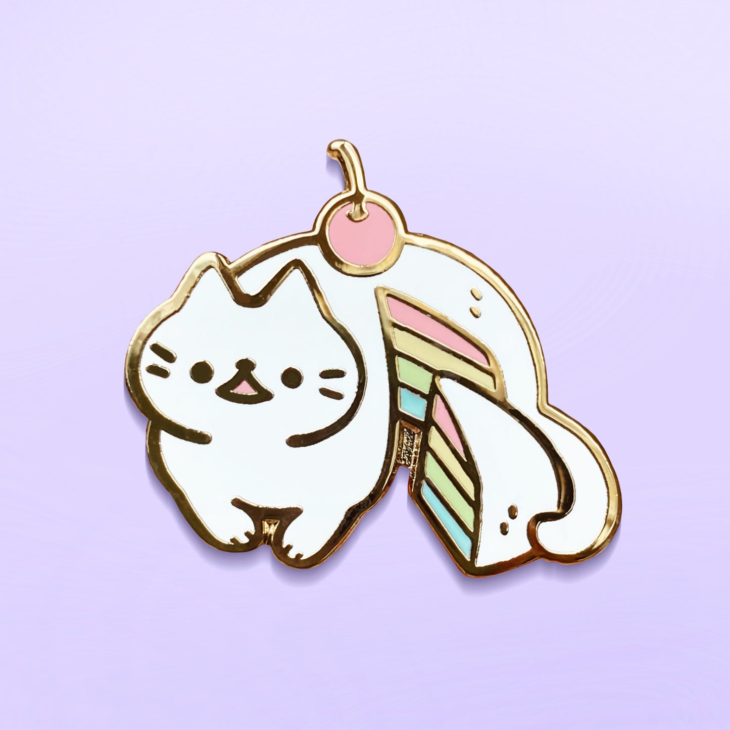 Rainbow Cake Cat Enamel Pin