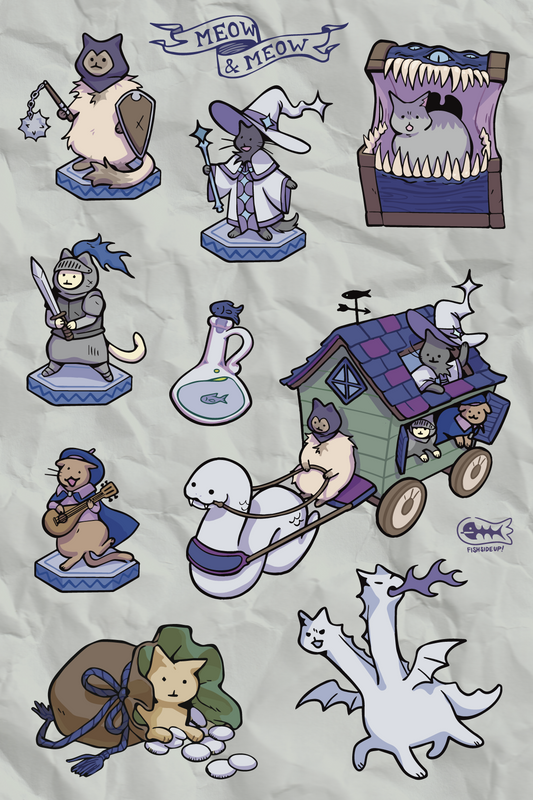 Dungeon + Dragons Sticker Sheet