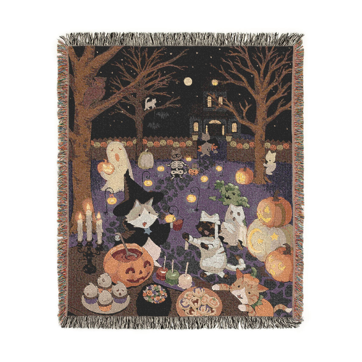 Halloween Tapestry Woven Blanket