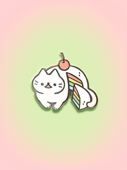 Rainbow Cake Cat Enamel Pin