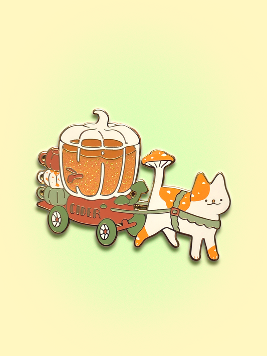 Cider Cart Enamel Pin