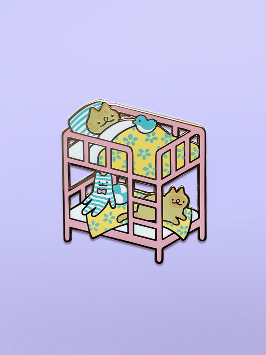 Bunkbed Sleepover Enamel Pin