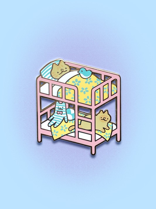 Bunkbed Sleepover Enamel Pin