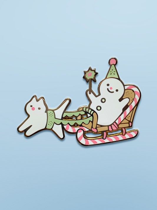 Magic Snow Ride Enamel Pin