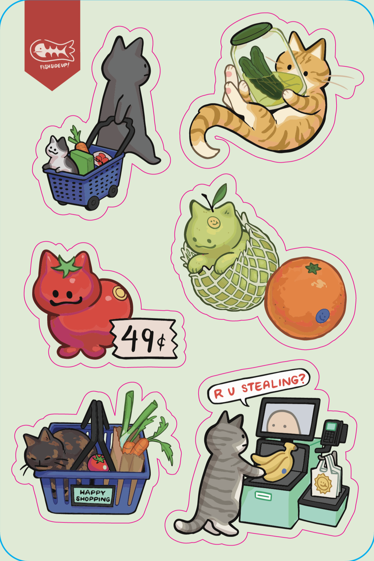 Grocery Theft Sticker Sheet