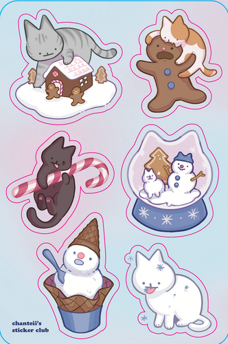 Gingerbread Invasion Stickers Sheet