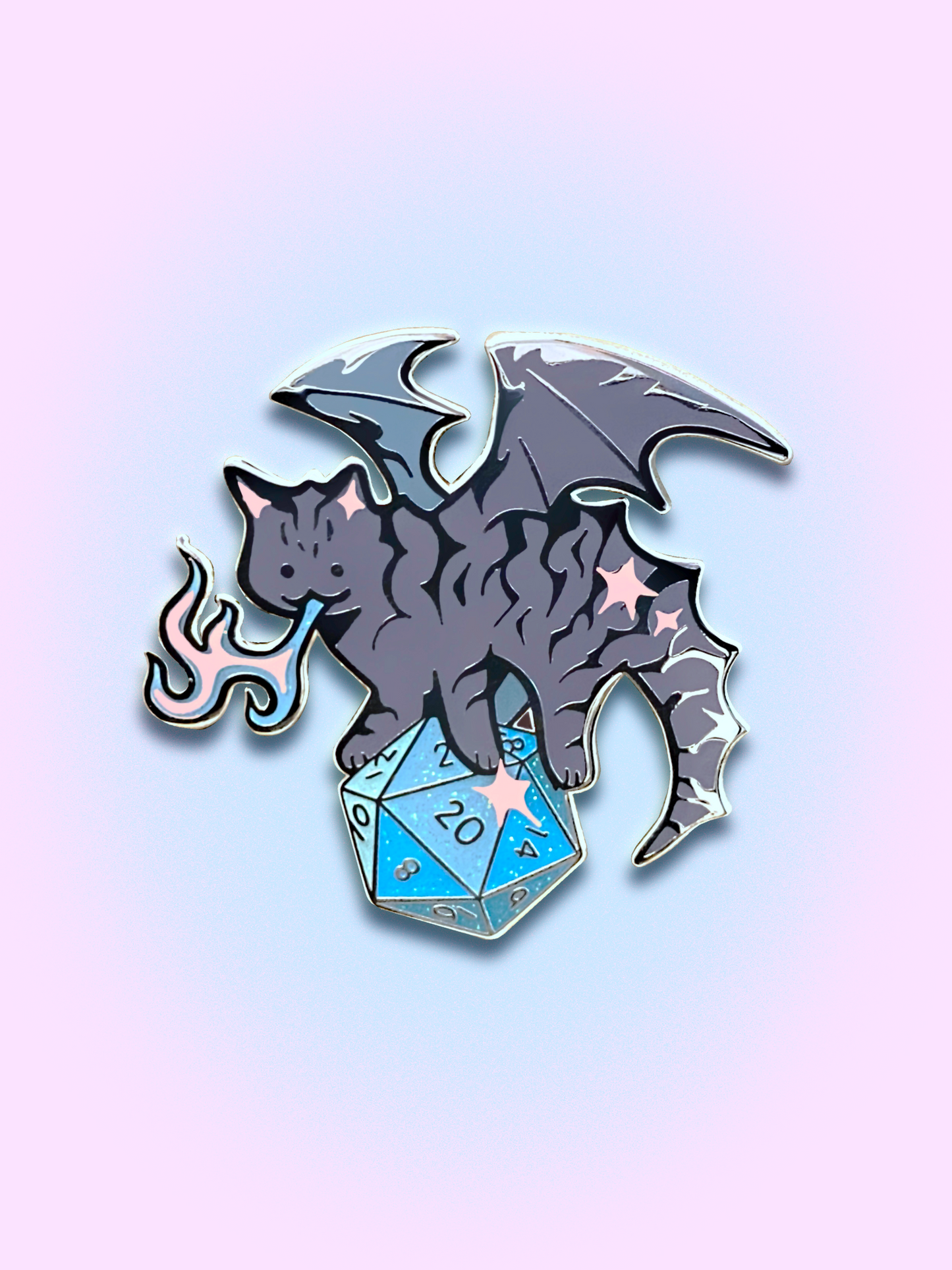 Dragon Dice Cat Enamel Pin (Backorder)
