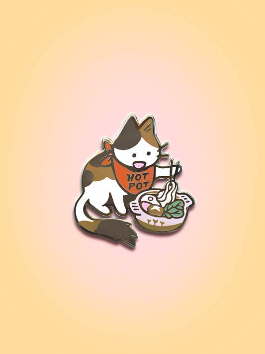 Hotpot Cat Enamel Pin