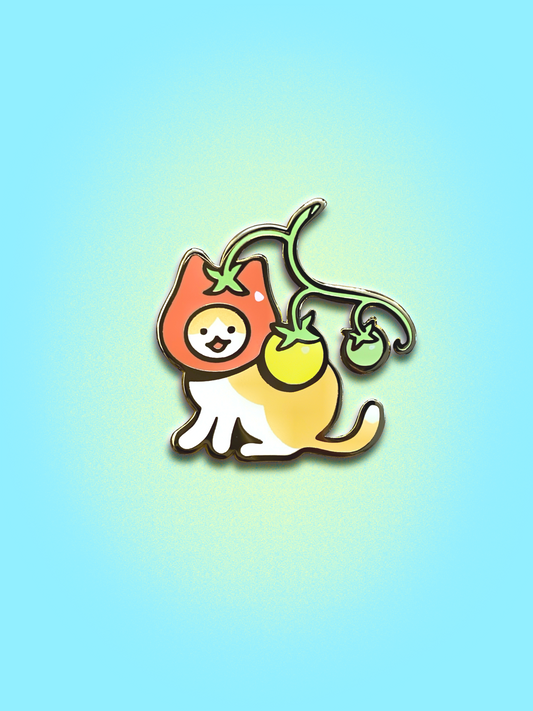 Tomato Cat Enamel Pin