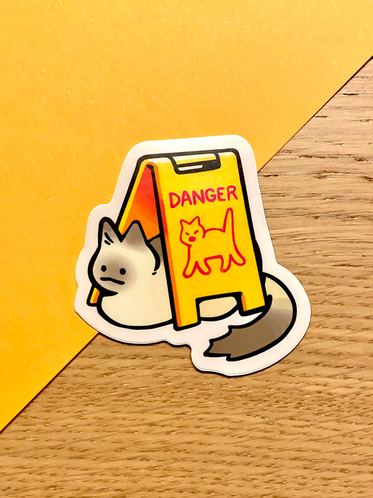 Danger Cat Sticker