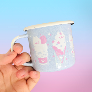 Meow Ice Enamel Mug