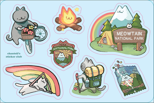 National Park Cats Stickers