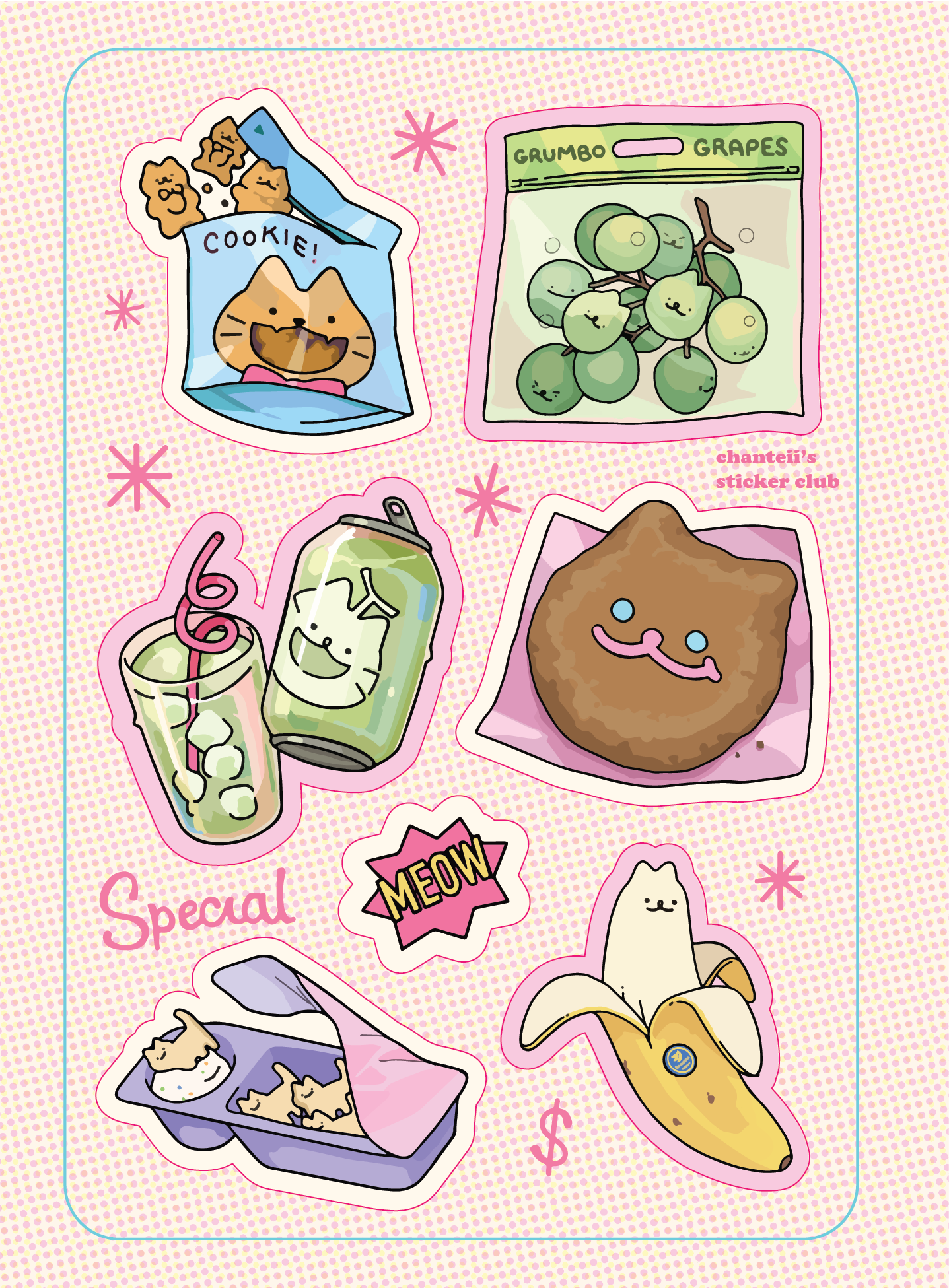 Snack Cat Stickers