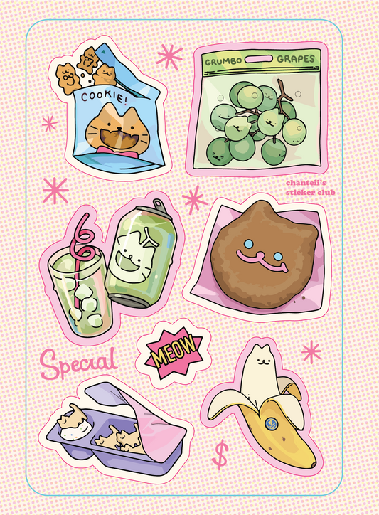 Snack Cat Stickers