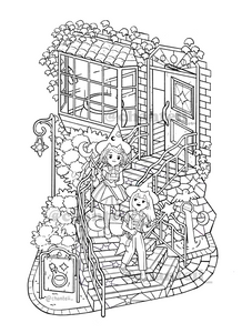 Moon Stairs Potion Shop Print