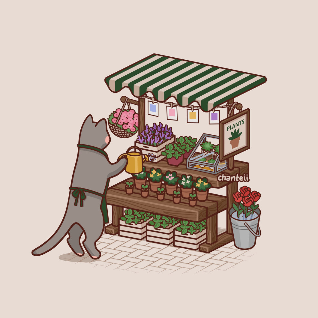 Garden Cat Print
