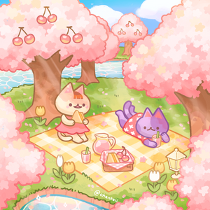 Animal Crossing Cherry Blossom Print