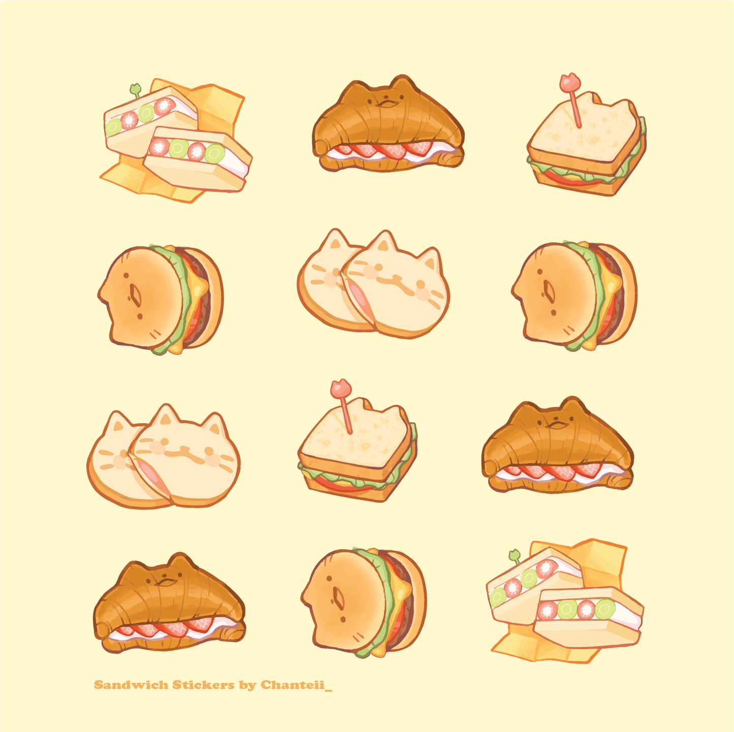 Sandwich Shop Sticker Sheet